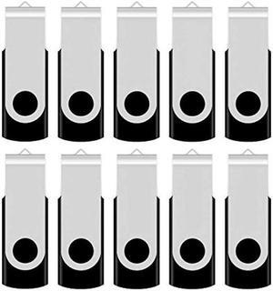 Aiibe 2GB Flash Drive 10 Pack Bulk 2G USB Flash Drive Thumb Drive USB 2.0 Memory Stick Data Storage Jump Drives (2GB, 10 Pack, Black)