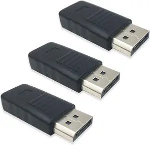 bee easter DisplayPort Headless Ghost Display Emulator for PC 4K DP Dummy Plug 3840x2160@17Hz-3 Pack
