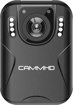 CAMMHD H4-64G Body Camera 1920P HD Body Cam with Audio and Video Recording Work 9 Hours, Police Body Camera with Night Vision Support External SD Card up to 512G
