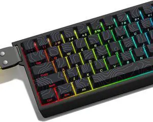 Side Printed-PBT keycaps,Dark Blue Topographic,Shine Through,Double Shot keycaps 75 Percent,dye-sub Keycaps Set,Cherry Profile keycaps for Gateron MX Switches Mechanical keyboard(132 key,only keycaps)