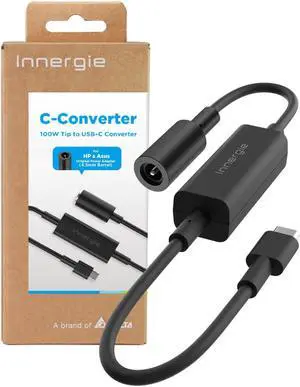 Innergie 100W Tip to USB-C Converter, Upgrade Asus/HP Laptop Adapter Tip to Type C, Supports PD3.0(PPS) QC4.0 Devices for MacBook Pro/iPad/Samsung S24/Switch (Delta Electronics)