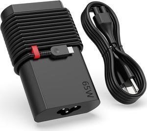65W USB C Laptop Charger for Lenovo Thinkpad E14 Gen 5 E16 E15 T15 T16 Gen 1 2 Thinkpad X1 Carbon Gen 11 10 12 Travel Power AC Adapter
