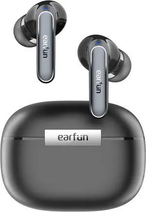 EarFun Air 2 Wireless Earbuds, 10mm Drivers with LDAC Bluetooth Earbuds, Hi-Res Audio, Bluetooth 5.3 with Multipoint Connection, 4 Mics, Wireless Charging, 40H Playtime, App Customization, IPX7