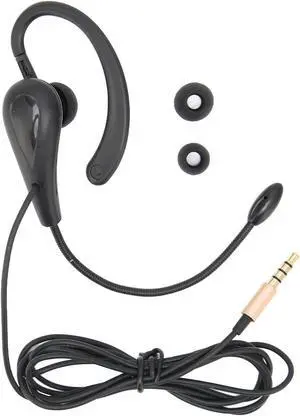 Call Center Headset,Ear Hook Single Sided 3.5mm Headphone with Microphone Single Ear Telephone Headset for Laptop Mobile Phones