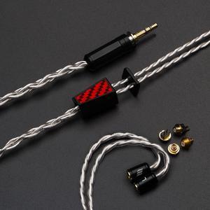 HiFiGo Effect Audio X GRIFFIN Earphone Cable, 4-Wire High-Purity Copper Silver Plated IEMs Cable with Interchangeable ConX Connector and TermX Plug (2.5mm)