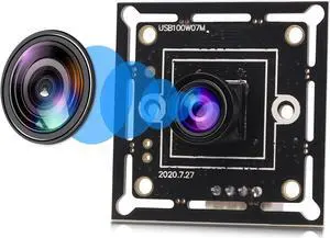 HD High Speed Wide Angle USB Camera Module for Computer 720P 30fps Super Mini UVC USB2.0 Webcam Board with 120degree No Distortion Lens CMOS OV9712 Industrial CCTV PC Camera for Linux Mac Android