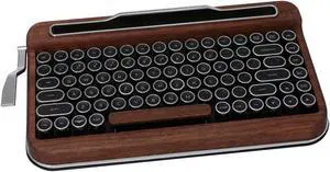 Penna Bluetooth Keyboard with with Black Chrome Keycap(US Language) (Switch-Cherry Mx Blue, Special Wood)