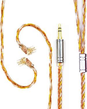FEDAI Replacement Earphone Cable,16 Core Silver-Plated Upgrade Earphone Cable,QDC Earphone Audio Cable with QDC Pin for KZ ZSN,ZS10 PRO,ZSN PRO,ZSX,ZST X,CCA CA4 (QDC,3.5mm)