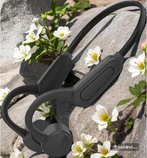Sudroid Bluetooth Waterproof Headphones Wireless, Bone Conduction Headphones Hi-Fi Stereo Sound Neckband Open Ear Headset for Swimming Cycling Running Gym, Black