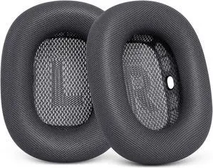 Ear Cushions for Apple AirPods Max - GVOEARS Replacement Ear Cups - Upgraded Headphones Cover Earpad for Air Pod Max Leather with Silicone Gel (Gray)