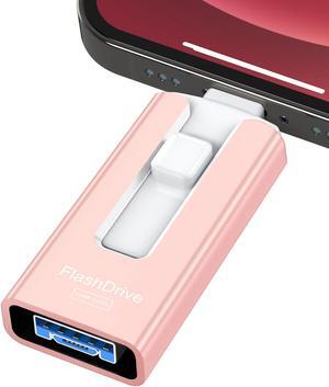 USB Flash Drive 512GB, Photo Stick Memory External Data Storage Thumb Drive Compatible for Phone, Pad, Android, PC and More Devices (Pink)