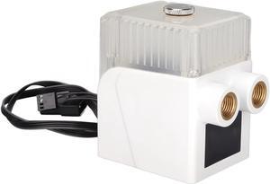 CPU Reservoir, G1/4" Thread Ultra Quiet Water Cooling Pump 12V 450L/H Three Phase Copper Wire 4pin Connector Computer Water Cooling System Heat Exchanger Tool(White)