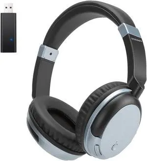 BAOBER Wireless Bluetooth Headphone Over Ear, Bluetooth Transmitter for TV,PC,3.5mm Audio Device, Wired and Wireless Headset (Blue)