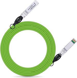Colored 10G SFP+ Twinax Cable, Direct Attach Copper(DAC) Passive Cable, 4m (13.12ft) in Green, for Cisco SFP-H10GB-CU4M, Meraki, Ubiquiti, Mikrotik, Intel, Fortinet, Netgear, D-Link, Supermicro