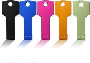 JUANWE 64GB USB Flash Drive 5 Pack Thumb Drive USB Key Jump Drive Cute Flash Drive 2.0 Portable Waterproof Memory Sticks for Computers Zip Drive Pendrive Colorful