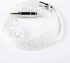 keephifi Upgrade Earphone Cable-KBEAR [Limpid] 4N 4 Core HiFi in Ear Monitor Detachable Cable High Purity Silver Headphone Cable, for MT3-PRO, KS1, KS2, Lark, Robin, Queen (TFZ, 2.5MM)