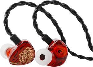 Linsoul TANGZU x HBB XuanNv in Ear Monitor, 2 Dynamic Driver HiFi IEM Earphones, Wired Gaming Earbuds with 3D Printed Resin Shell, Detachable 2Pin Single Crystal OFC Cable for Musician Audiophile
