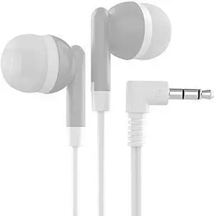 Maeline Bulk Earbuds with 3.5 mm Headphone Plug - 30 Pack - Gray