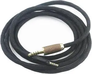 NewFantasia 4.4mm Balanced Male 6N OCC Copper Silver Plated Cord 4.4mm Balanced Cable Compatible with Sennheiser HD598 HD598 SE, HD560s HD598 Cs, HD598 SR, HD599 HD620S Headphone Walnut Wood Shell