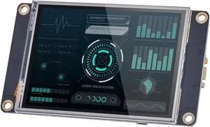 Nextion 2.8'' HMI Display Enhanced Series NX3224K028 Resistive LCD-TFT Touch Screen 320 * 240, with RTC Function and 8 Digital GPIOs, Suitable for IoT Smart Device, 3D Printer, etc.