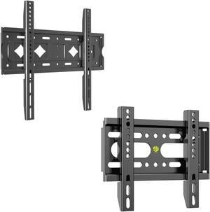 TV Wall Mount Bracket Low Profile Fixed for 14-42 Inch TVs & Monitors Up to 55lbs, TV Wall Mount Bracket Fixed for Most 26"-65" LED, OLED 4K Flat Screen TVs, Holds up to 132lbs VESA 400X400mm