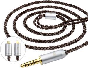 okcsc MMCX Cable Replacement Upgrade Cable for Shure SE215 SE315 SE425 SE535 SE535LTD SE846 AONIC3 AONIC4,8 Core OFC Audio Cable MMCX Connector Cable for Stock 4 Feet Length with 4.4mm Plug
