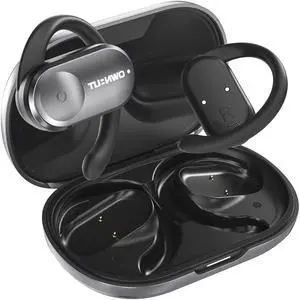 Open Ear Headphones Bluetooth 5.3, Touch Control True Wireless Sports Headphones, Open Ear Earbuds with Enhanced Bass, 50 Hours Playtime, 120° Angle Adjustment for Sports, Driving, Office, Workout