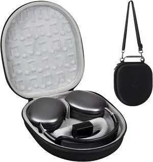 Smart Case for AirPods Max Hard Case, Portable Travel Carrying Headphone Cover Hard Shell Storage Bag, Protective Organizer Box for New Airpod Max with Detachable Shoulder Strap
