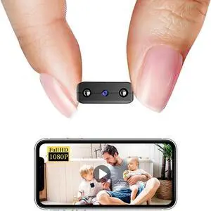Smallest Wireless WiFi Camera,HD1080P WiFi Security Camera,Portable Small Vdeo Surveillance,Baby Monitor with Night Vision,Motion Detection,Cloud Storage,Remote Viewing for Security with iOS Android