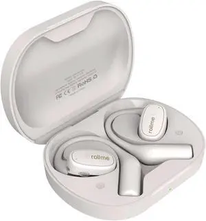rollme Liberty One Open Ear Headphones, Wireless Earbuds with Earhooks, Secure Fit, Ergonomic Design, Bluetooth 5.3, IPX5 Water-Resistant, Sweat Resistant, Fast Charging, 30HRS Playtime(White)