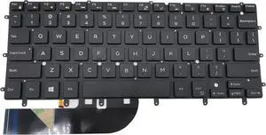 Sierra Blackmon for Dell XPS 13 9343 9350 9360 / Inspiron 13 7347 7348 7352 / Inspiron 15 7547 7548 Series Black Frameless, with Backlight, NSK-LS0BN 9Z.P6N81.D0A US Layout Notebook Keyboard