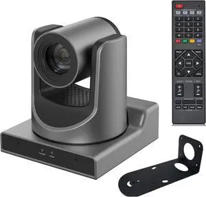 SMTAV PTZ Camera, 30X Optical Zoom with AI Tracking,HDMI/SDI/USB3.0/IP Streaming Outputs for Meeting, Church, Events, Teaching (30X Optics Zoom, Grey)