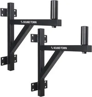 Sound Town 2-Pack Wall Mount Speaker Brackets, Fits 35mm Speaker Mounts (STWSD-F15A-PAIR)