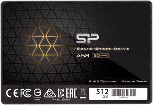Silicon Power 512GB SSD 3D NAND A58 SLC Cache Performance Boost SATA III 2.5" 7mm (0.28") Internal Solid State Drive