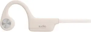 Sudio B2 Wireless Earphones with Bluetooth 5.3, Bone Conduction Technology, Microphones, Spatial Sound by Dirac Virtuo, Up to 7.5 Hours Playtime, Quick Charge, IPX5 Water Resistance (White)
