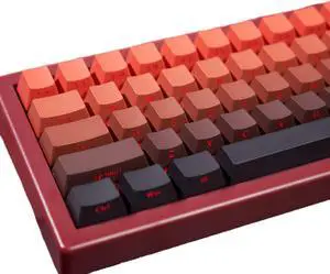 SUEHIODHY PBT Doubleshot Gradient Backlit Side Print Keycaps - 136 Keys Shine Through Custom Set for 60% 65% 75% 100% Mechanical Keyboards