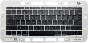 Suyitai Keyboard Keycaps Full Set Replacement for MacBook Pro Retina 13" / 15" Model A1706 A1707 2016-2017 (Black, Silicone, Thermoplastic Polyurethane)