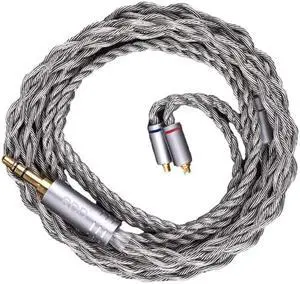 RDD IEM Cable MMCX Interface Silver Plated, 1.2m Length, 24K Gold-Plated Balanced Audio Plug, High-Fidelity Wire Sound for in Ear Monitor Headphones