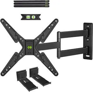 USX MOUNT SMM015 Long Arm TV Wall Mount for 26-55 inch TV and SAS008 Universal Soundbar Wall Mount