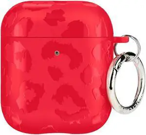 Velvet Caviar Compatible with AirPods Case 2nd and 1st Generation - Cute Protective Hard Cover for Women - Red Leopard Print
