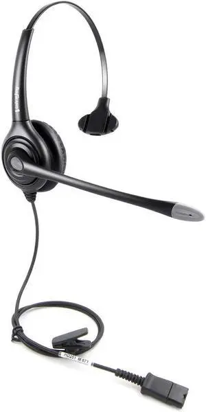 VoiceJoy Monaural Headset with Noise Cancelling Microphone with QD (Quick Disconnect),Compatible and Plantronics QD Quick Disconnect Connector