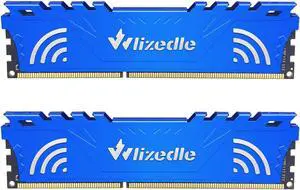 DDR3 RAM 16GB Kit (2x8GB) 1600MHz CL11 DIMM Wlizedle Desktop Memory PC3-12800 240-Pin 1.5V 2Rx8 Dual Rank Channel Non-ECC Unbuffered PC Computer Sdram Sticks Module Upgrade, Blue