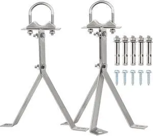 XRDS-RF Antenna Wall Mount 14 Inch Heavy-Duty Stand Off Wall Mast Mount Windproof Antenna Mounting Bracket for TV Antenna Mast (3-Leg + 2-Leg)