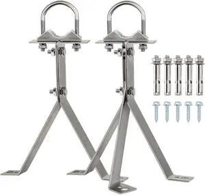 XRDS-RF Antenna Wall Mount 10 Inch Heavy-Duty Stand Off Wall Mast Mount Windproof Antenna Mounting Bracket for TV Antenna Mast (2-Leg + 3-Leg)