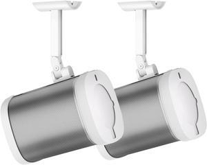 notiela Speaker Wall Mount and Ceiling Mount for Sonos One, One SL, Play 1 - Swivel & Tilt Adjustable Mounting Brackets for Sonos One, One SL, Play:1 Speaker Mounts, 2 Pack, White