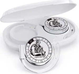 On-Ear Headphones Bluetooth V5.3, Open Ear Earphones Wireless with Earhooks, Ear Clip on Headphones Bluetooth for Aquariu Friends' Gifts of 12 Constellations, Noise Cancelling/Long Battery Life