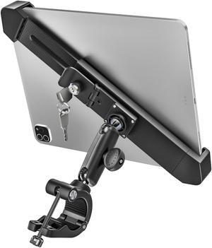 Motorcycle Tablet Mount, [Anti-Theft Handlebar Clamp] [Ultimate Security] Bike Motorcycle Tablet Holder Bicycle Handlebar for Scooter ATV, for iPad Pro 12.9 Air, Galaxy Tab, Surface Go, 9-14" Devices