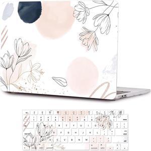 SaharaCase - Apple MacBook Air 13" M1 Chip Laptops Hybrid-Flex Arts Case with Silicon KeyPad Cover - Sleek Hard Shell, Snap-On, Anti-Slip Grip (White)