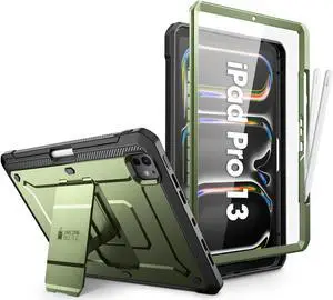 SUPCASE for iPad Pro 13 Inch Case M4 2024 7th Generation with Pencil Holder (Unicorn Beetle Pro), [Built-in Screen Protector & Stand] Full-Body Rugged Cover for iPad Pro 13 Inch M4 2024 7th Gen,Guldan