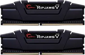 G.SKILL Ripjaws V Series (XMP) DDR4 RAM 32GB (2x16GB) 3200MT/s CL16-18-18-38 1.35V Intel AMD Desktop Computer Memory UDIMM - Black (F4-3200C16D-32GVK)